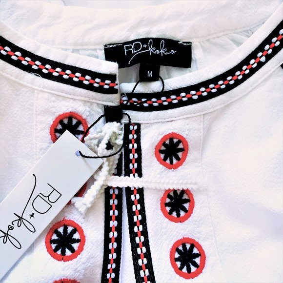 SOLD Anthropologie RD & Koko Embroidered Top Sz M - Picture 6 of 6